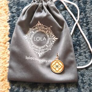 Sterling silver & white EVIL EYE Pendant